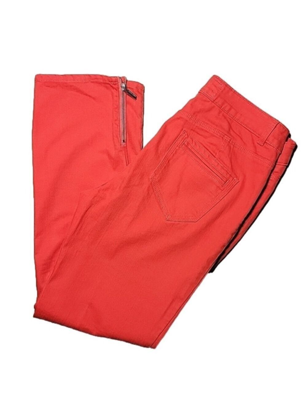 Karen Millen Tomato Red Denim Jeans Size 8 NWOT